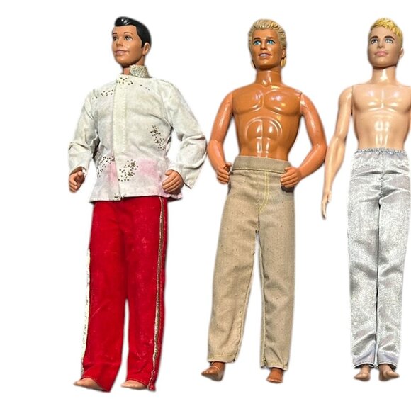 Lot of 5 Vintage Ken Dolls Barbie 1960s 1970s Mattel Retro Collectible Set - Picture 3 of 5